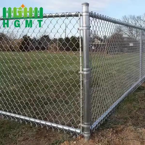 Boundary Protection Galvanized Chain Link Fence Black Customizable Wire Mesh