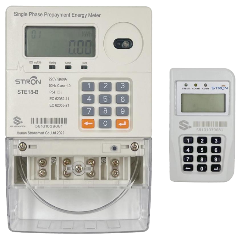 Nominal Frequency 50-60HZ Smart Prepaid Electricity Meter Offering Unlimited Capacity and IP54 Ingress Protection for Power Usage