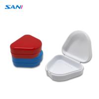 Caja blanca del almacenamiento de los dientes falsos, caja de almacenamiento resistente da alta temperatura de la dentadura