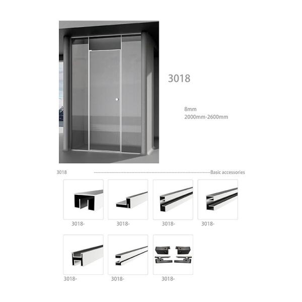 Stainless Frame Shower Room Glass Door SUS304 Long Lasting Easy To Install