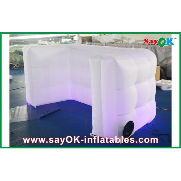 paño inflable de Oxford de la decoración de la iluminación LED de 3M de la pared inflable blanca de la cerca