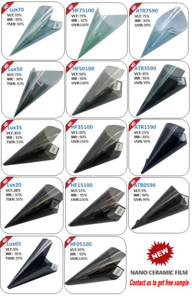 Colorracing 2 Ply Glass PET Car Window Tint Film 2mil UV Rejection 100%