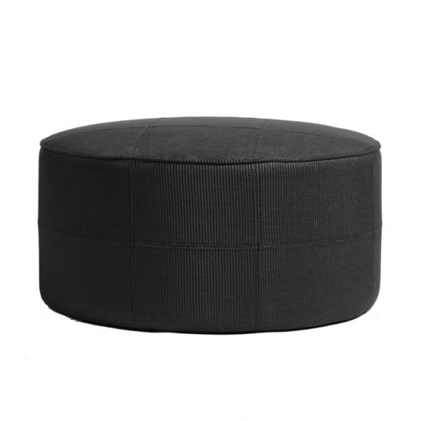 Waterproof Fabric Living Room Round Fabric Ottoman H36cm