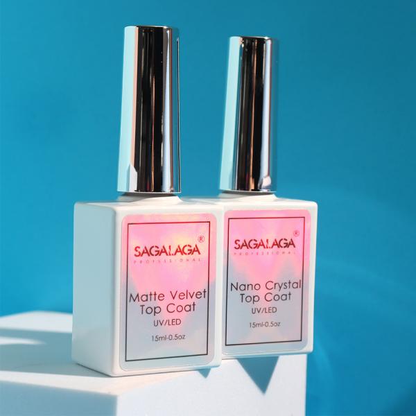 LED Lamp 30s Cure Time Private Label Gel Top Coat for High Shine Gel Polish MSDS Certified and No Wipe