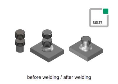 Threaded Knock - Off Drawn Arc Stud , Anti - Skid Weldable Threaded Studs