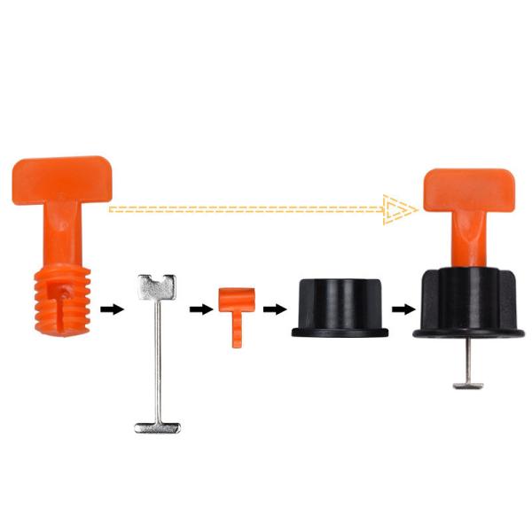 Sistema de nivelación de azulejos de construcción de pisos 0,1 kg para una instalación fluida