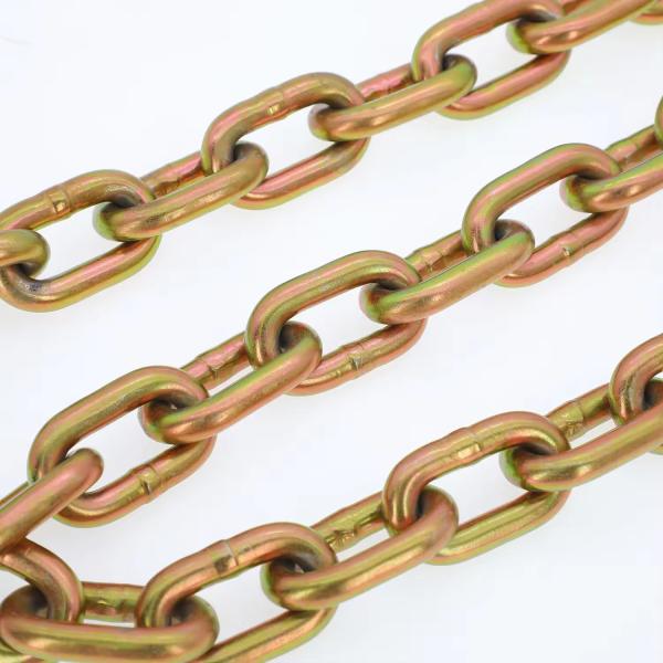 3/8 G70 Cadeia de reboque de caminhão de cama plana Trailers Cadeia de ligação para baixo com extremo de cadeia de transporte soldado