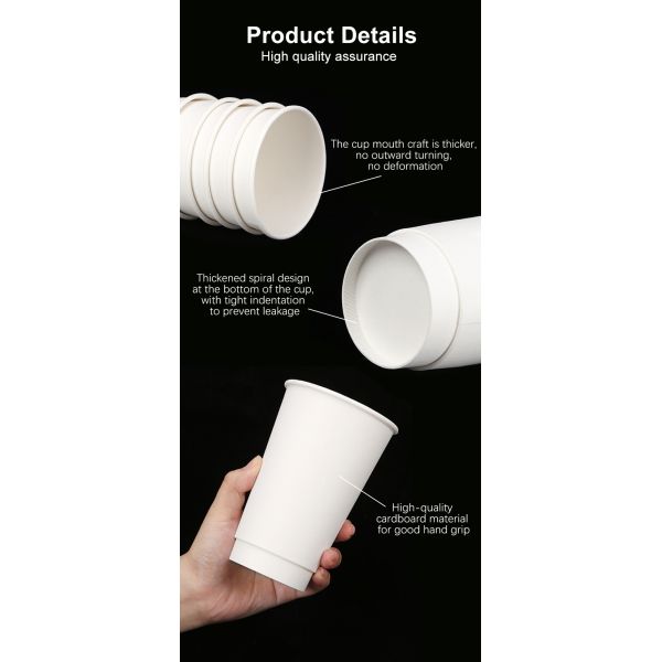 Customized Personalized Branded Takeaway Hot Coffee Paper Cup with Lids