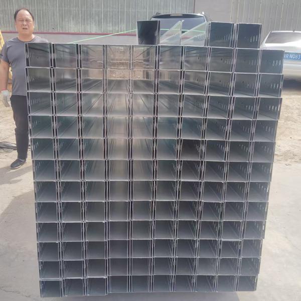Trunking Trough Solid Bottom Type Cable Tray Slotted Perforated Bridge Cable Tray