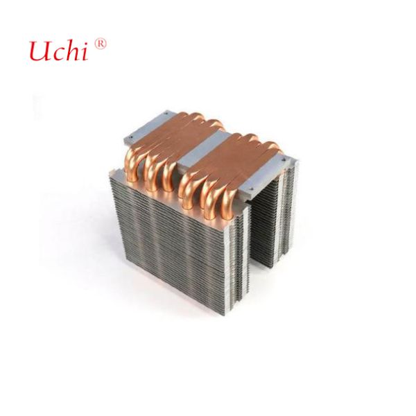 High Power Computer CPU Heat Sink Embedded Heat Pipes Desktop Cooling