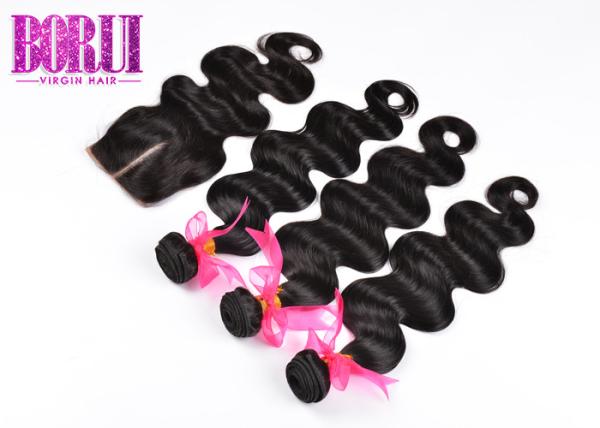 A cutícula malaia cambojana do cabelo humano alinhou estoque do cabelo de 10A 12Ao grande
