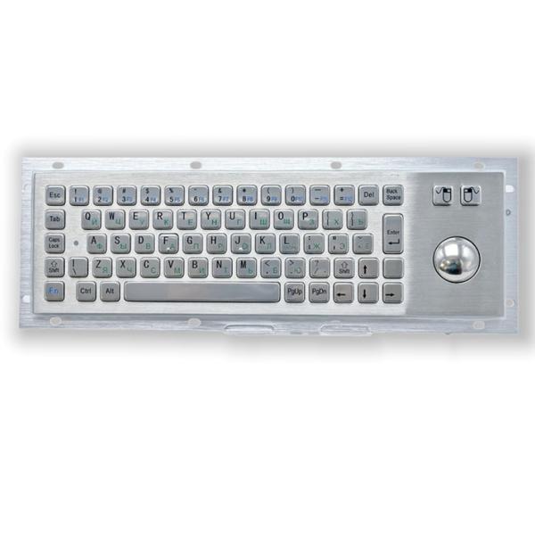 KIOSK IP65/IK07 トラックボール2百万個以上のキーライフサイクルのインステーレンスチール金属キーボード