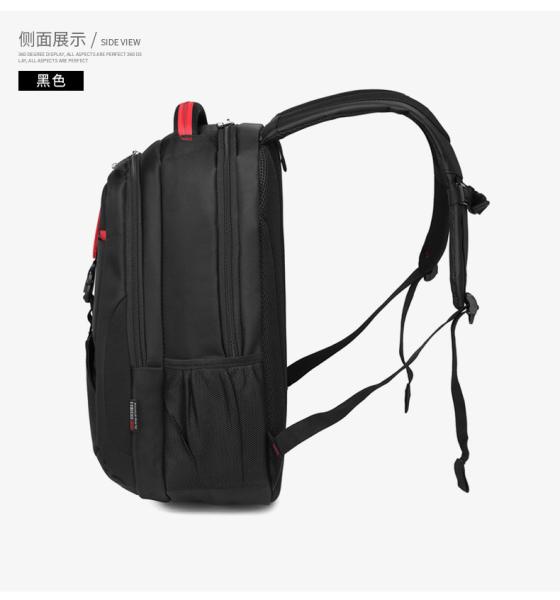Hiking Anti Theft Laptop Backpack With Usb Charging Port Leather 34x19x48CM