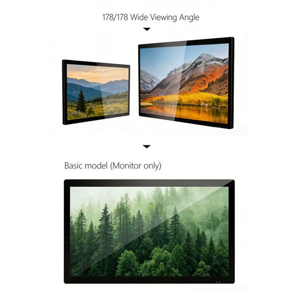 MJK 15.6 Inch Industrial Capacitive Touch Monitor 1080p USB Input Screen Digital Signage and Displays