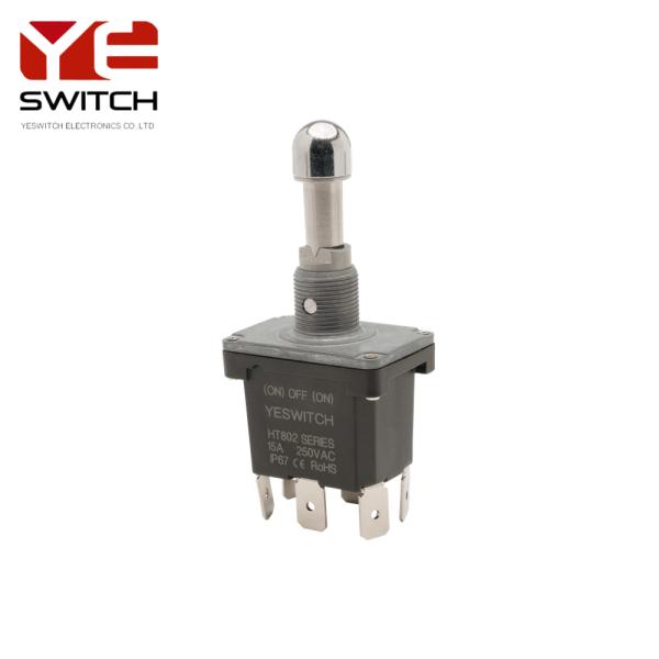 ON ON ON Industrial Toggle Switch Metal 100000 Cycles With PC Terminal For Control Panels