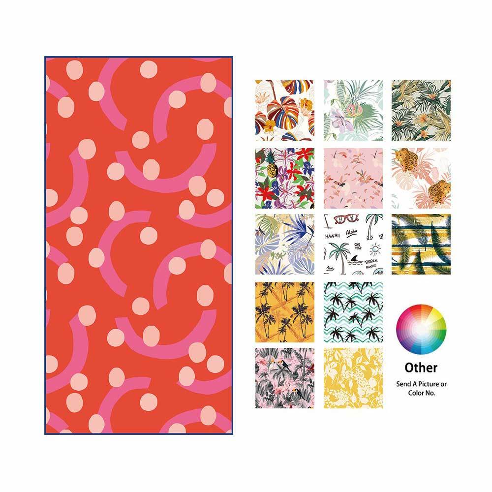 Customization Recycled Summer Pattern Eco Friendly Custom Beach Towel