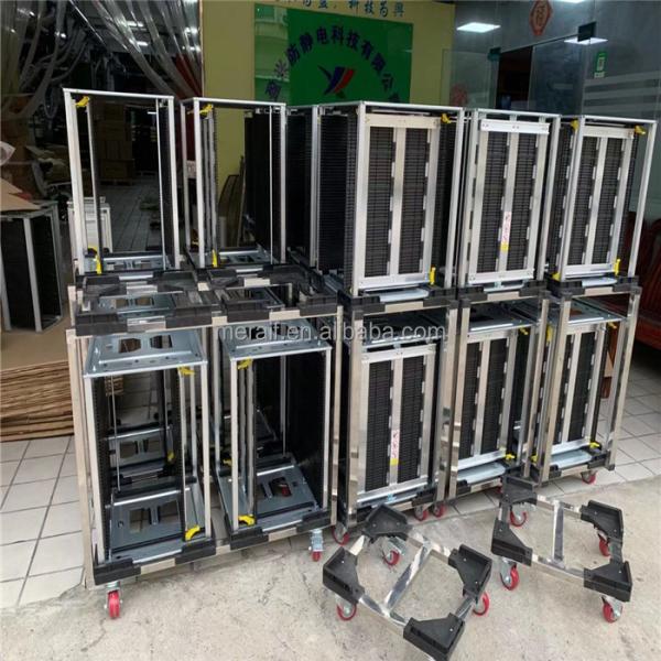 Esd Magazine Rack Durable Folding SMT ESD PCB Magazine Rack For SMT PCB Loader