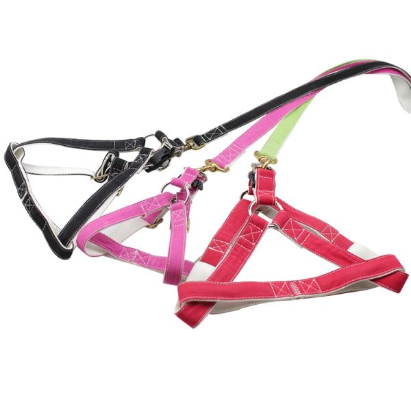 New Pattern Adjustable Easy Walk Dog Harness Custom Logo Soft High End Canvas Cotton