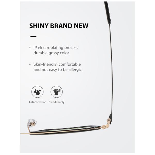 Ясные стекла титана ацетата объектива, Unisex OEM стекел рамки металла