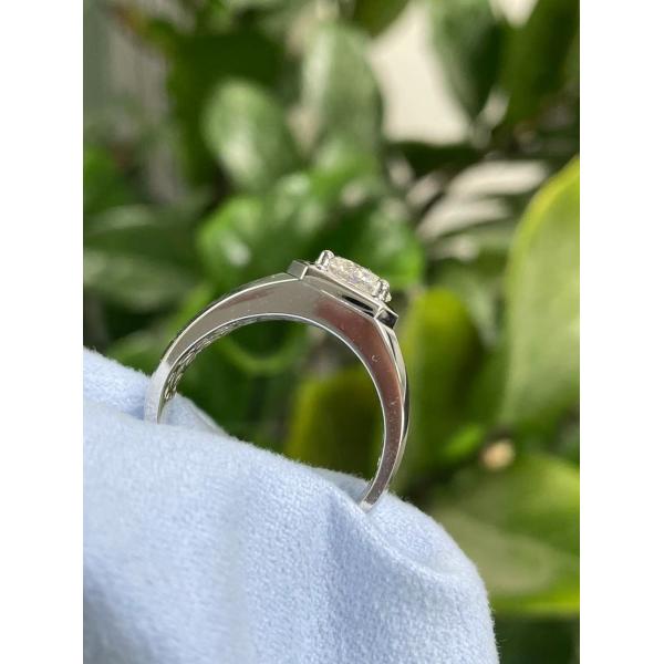 Лабораторно выращенное бриллиантовое мужское кольцо в 18K белое золото E цвет для помолвки и свадьбы