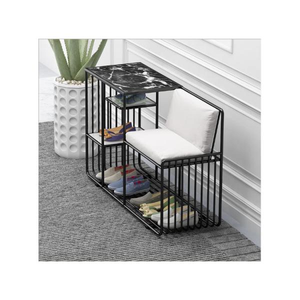 Portable Living Room Furniture Metal Shoe Rack with Modern Design and Wire Storage