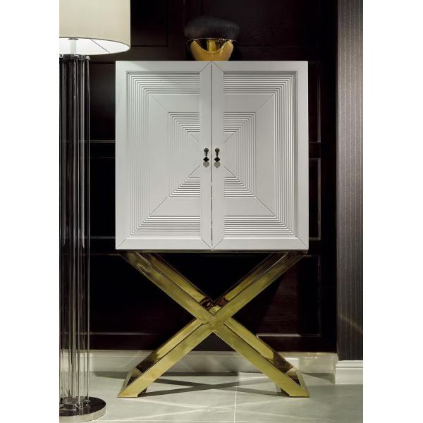 XT-8902 Light luxury stainless steel furniture study room desk with Solid wood bookcase cabinets