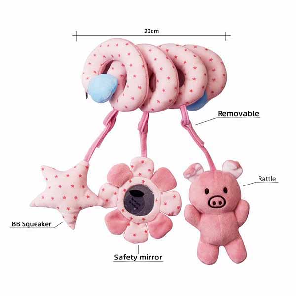 Newborn 20cm спиральная игрушка Pram с трещоткой и BB пискливыми