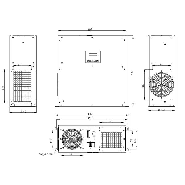 Электрический кондиционер шкафа IP55 водоустойчивый 500W
