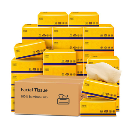 Customized Size Disposable Soft Comfortable Bamboo Facial Tissue Paper Toilet Paper
