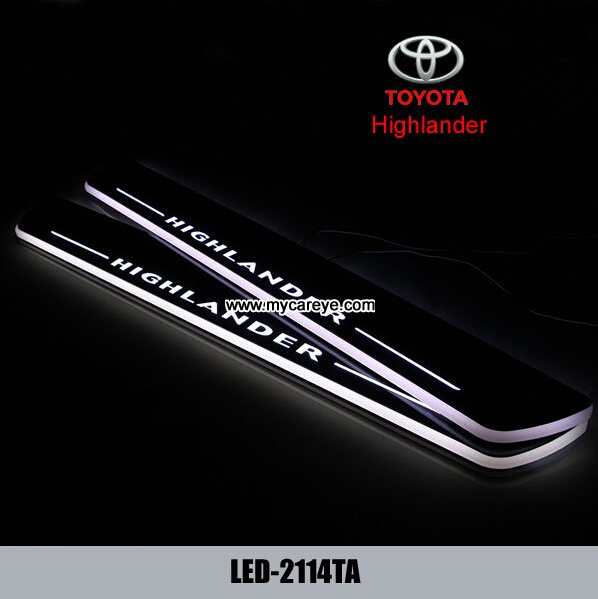 Toyota Highlander car door welcome lights LED Moving Door sill Scuff for sale