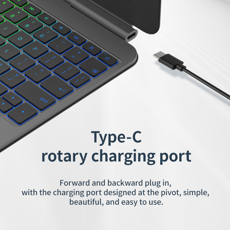 Premium Ultra-Slim Magnetic Keyboard Case Aluminum Lightweight Durable Multi-Touch Trackpad for iPad Pro 11