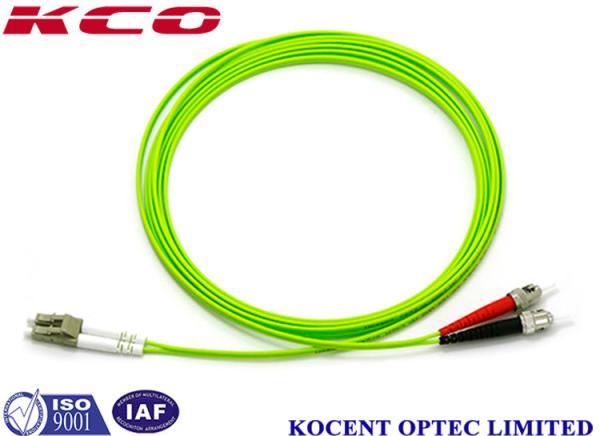 SX MM Fiber Optic Patch Cord , DX  St To Lc Fiber Jumper 60dB Return Loss