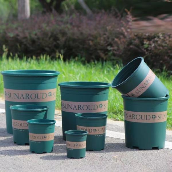 Gallon Plant Nursery Pots,Plastic Pots With Drainage Holes,Garden Flower Container Seedling Pot With White Label For Planting,Cuttings,Transplanting,Home Garden