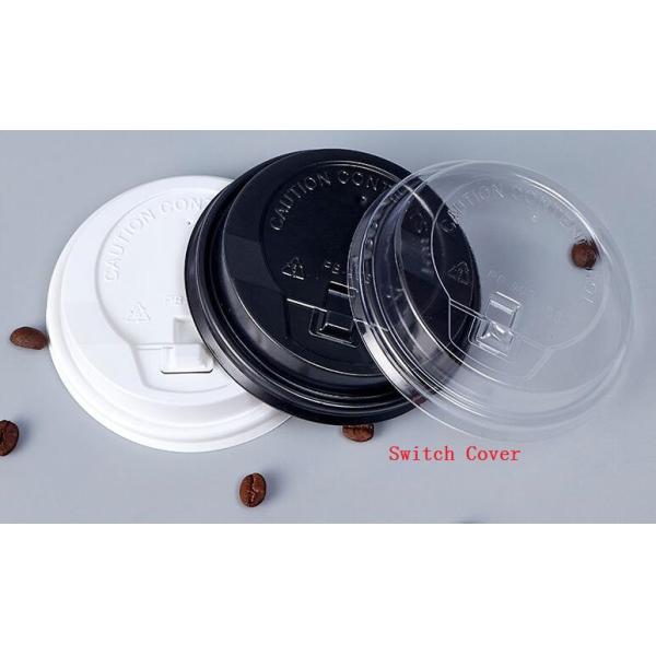 крышка чашки 90oz PS PP устранимая, черная белая прозрачная крышка чашки чая молока