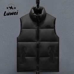 Vestuário de Inverno Coletes grossos Quilted Utilidade quente Contraste de cores Vestido sem mangas Colete de tamanho maior Vestido masculino