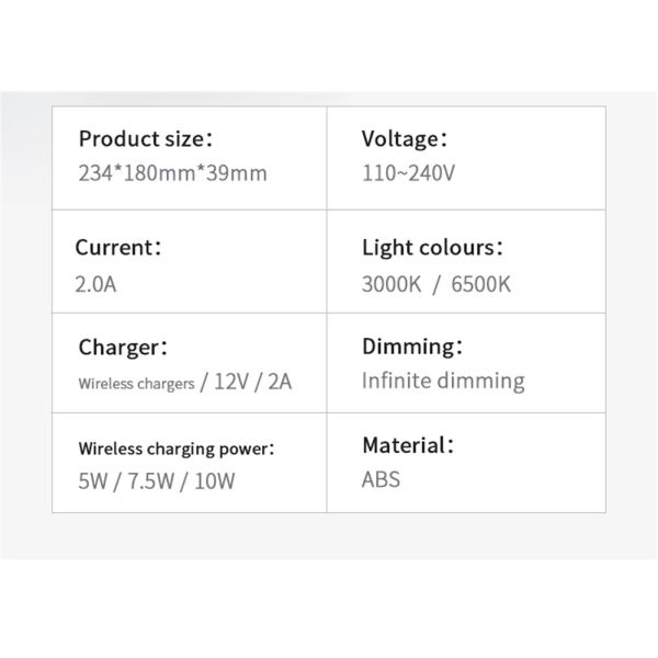 049 Kilogram Customizable Logo Wireless Charging Function Lamp 10000 Lux Led Daylight Sad Light Therapy Lamp Depression