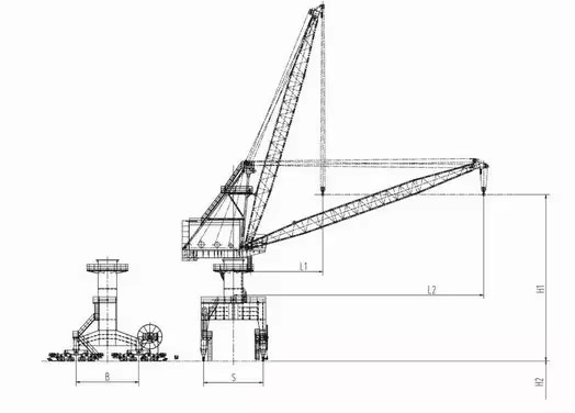 Four Link Gantry Crane Portal Crane Portal Harbour Crane Single Boom Four Link Mechanism