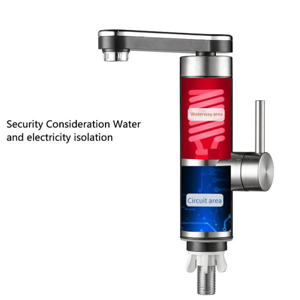 Hot Water Supply EU Plug Instant Digital Electric Hot Water Tap With LED Display For Bathroom