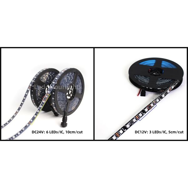 IP68 Waterproof WS2811 RGB 5050 SMD DC24V Flexible LED Strip Lights