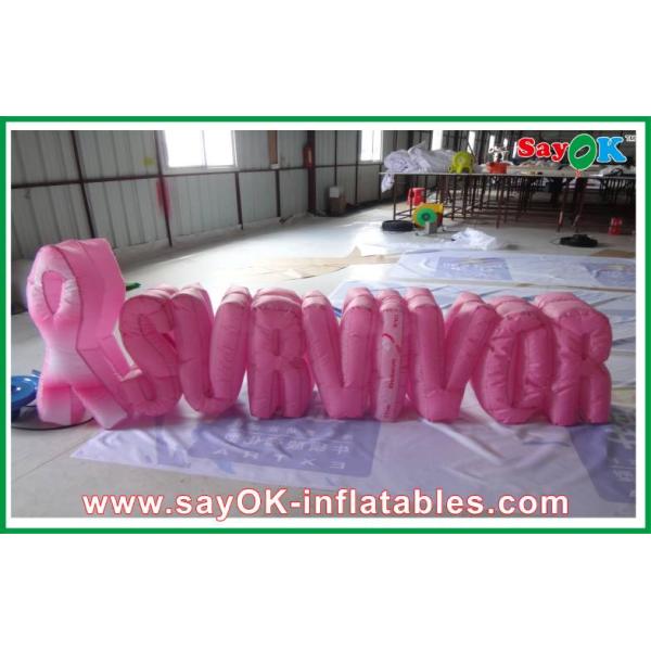 Party Nylon Cloth Red Inflatable Decoration / Inflatable Letters