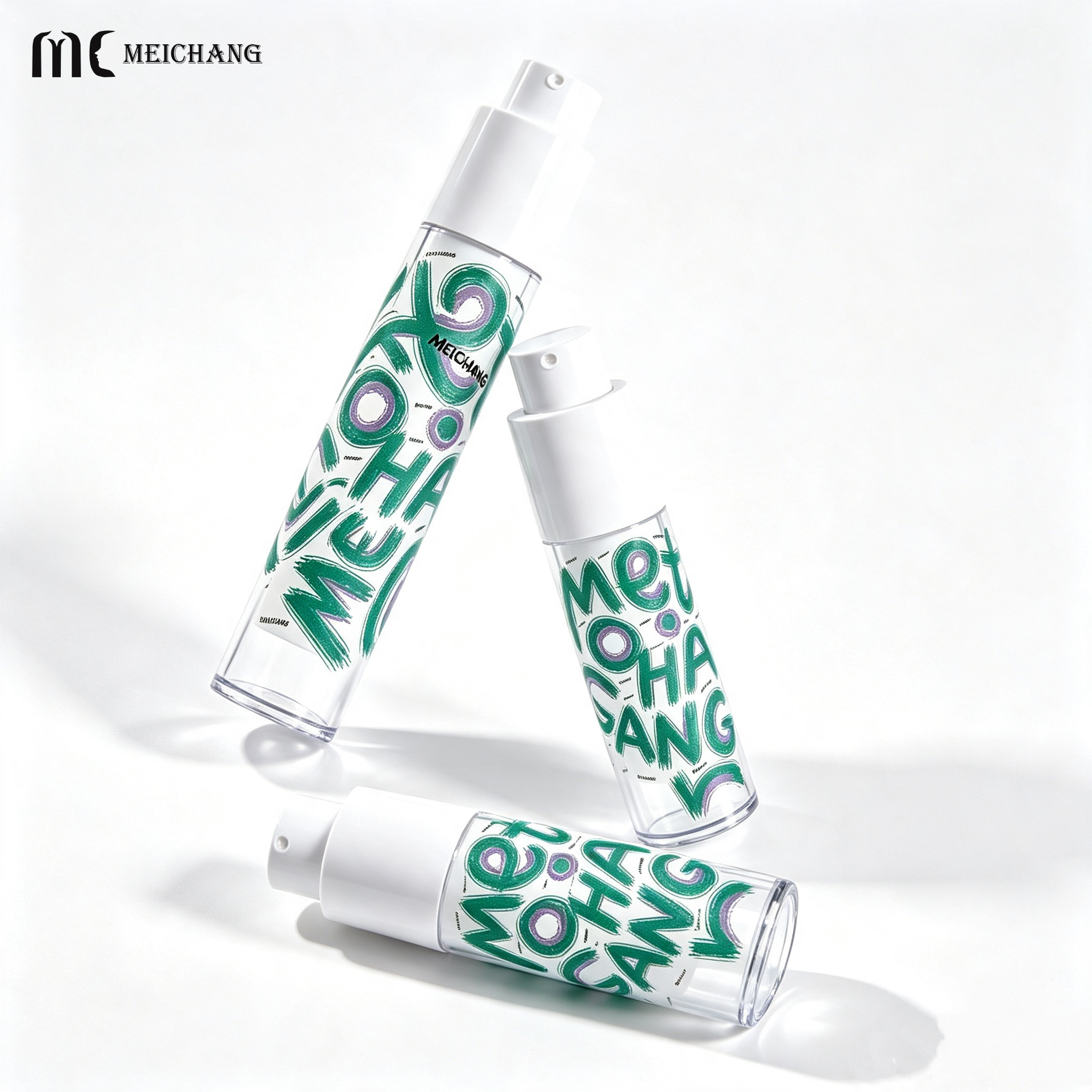15ml 30ml 50ml Custom Airless Fine Mist Spray Bottle with Rotating Lock Design for Skincare Packaging(MC-296)