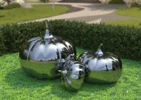 Decoración al aire libre Art Stainless Steel Pumpkin Sculpture de encargo