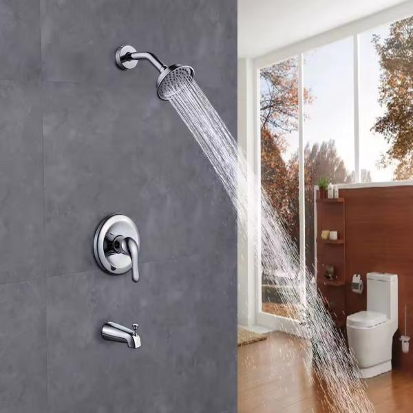 Easy Installation Lizhen-Hwa.Con Brass Valve with Diverter Tub Spout Shower Faucet Set