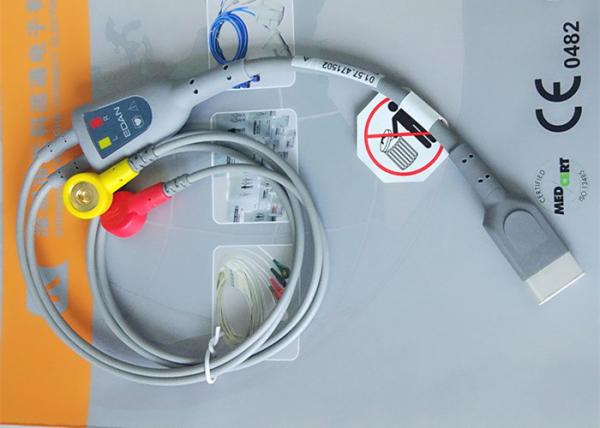 Snap Electrode Holter ECG Cable 2 Leads Medical Device Accessories For Patient Monitor