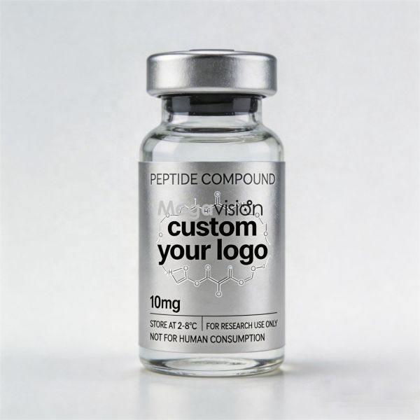 Custom Waterproof Vinyl Self Adhesive Sticker Roll Product Stickers for Peptide 3ml 10ml Vials Small Glass Bottle Packing Labels