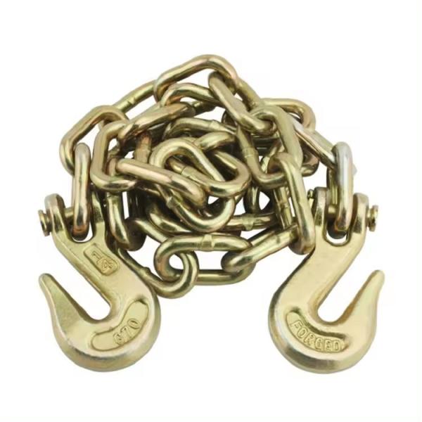 Diâmetro 8 mm G70 Cadeia de caminhão Cadeia de reboque com ganchos de agarre Clevis para controle de carga