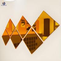 1.2g/cm3 Feuille de miroir acrylique d'or personnalisable pour la décoration murale