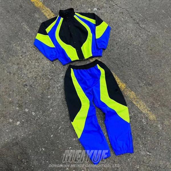 Customization Mens Windbreaker Tracksuit Nylon Reflective Track Suit Quick Dry