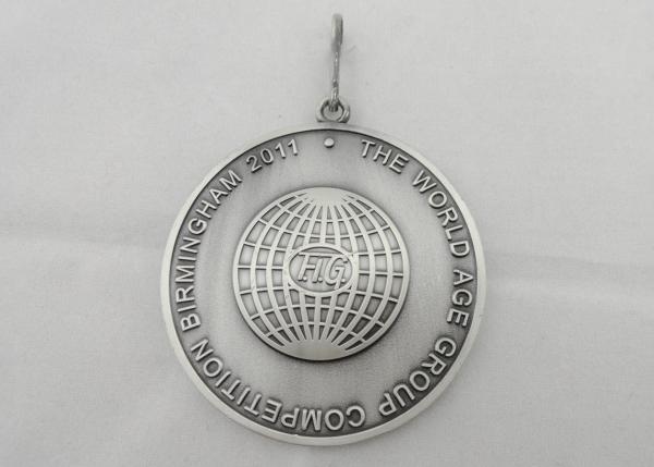 World Age Group Competition Birmingham Die Cast Medals with Antique Silver Plated, 3D