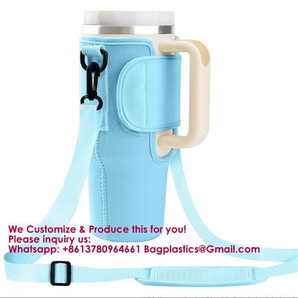 Customizable Foldable Durable Waffle-Embossed Neoprene Cup Sleeves | Reusable Insulated Lightweight Cola & Bottle Sleeves